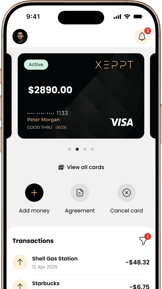 illustration with mobile phone and credit cards