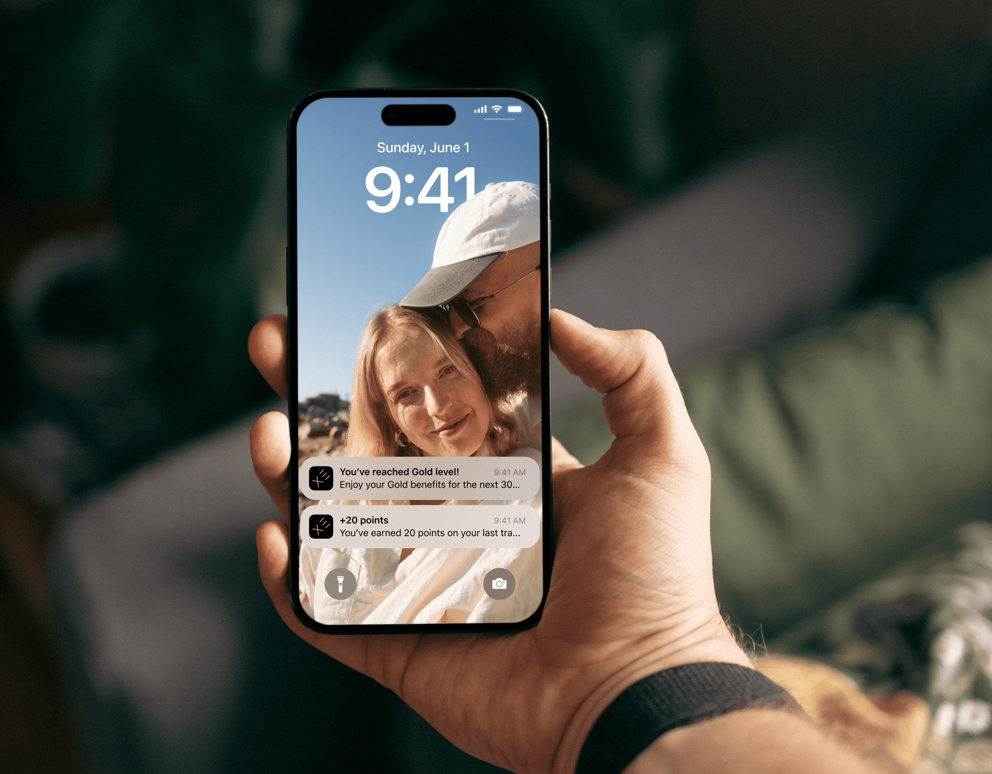illustration with phone and notifications