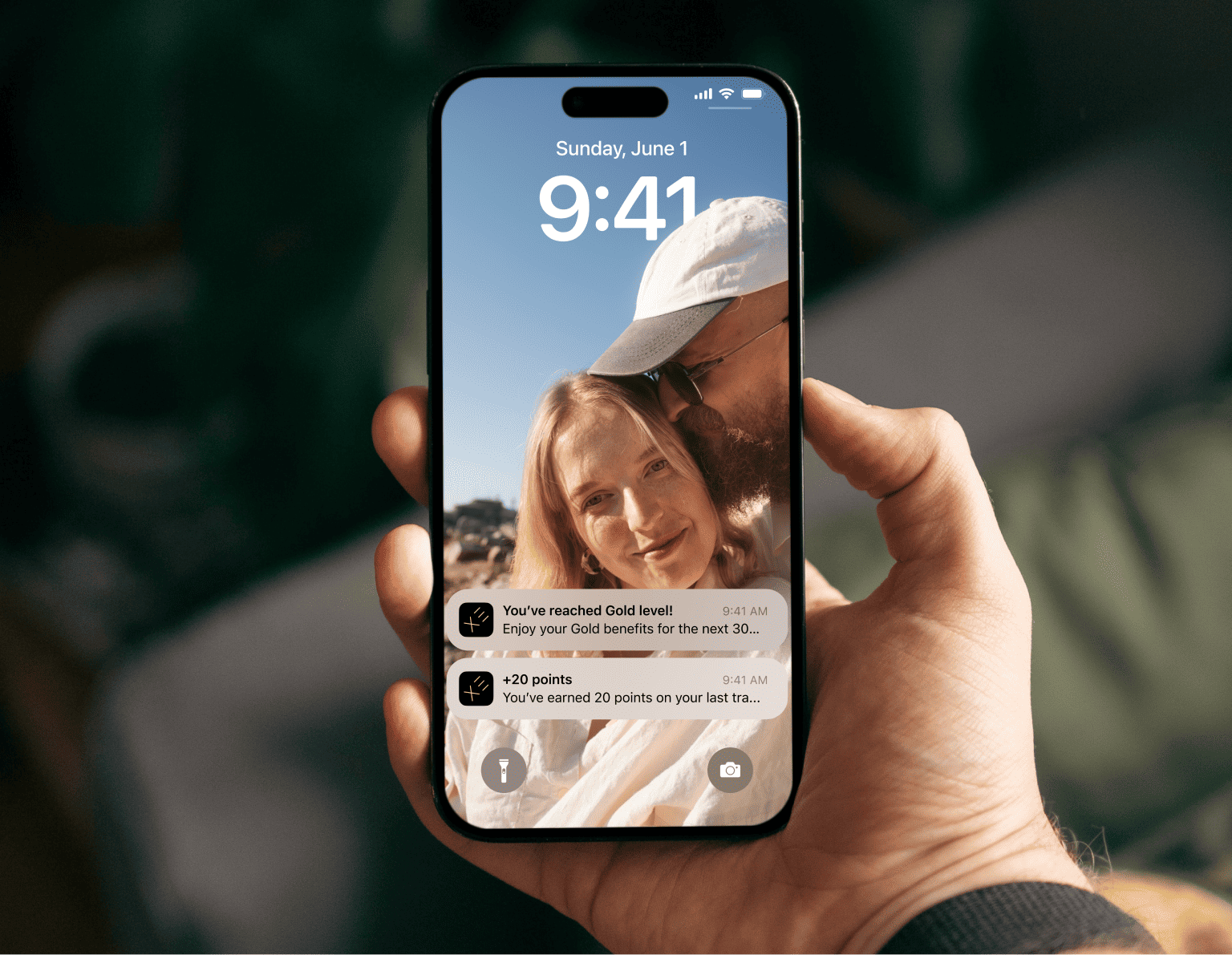 illustration with phone and notifications